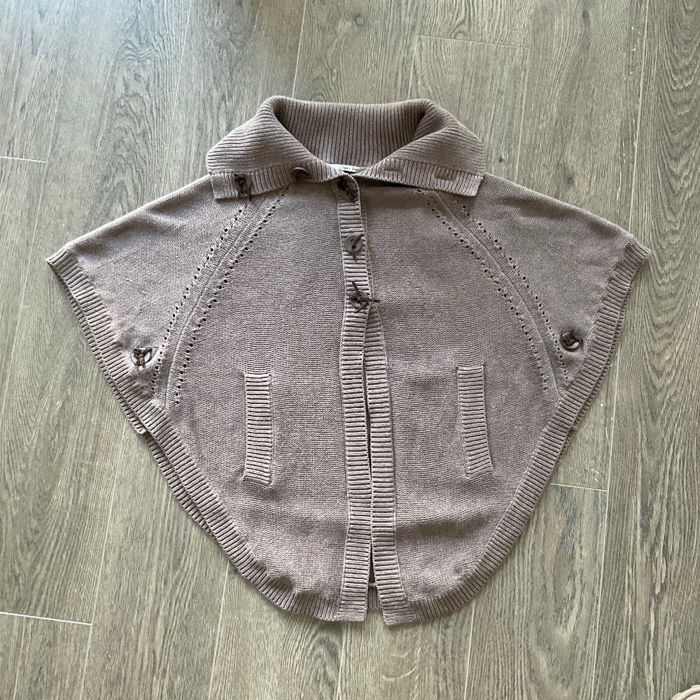 Part Two Cotton Cardigan / Pancho with Pockets